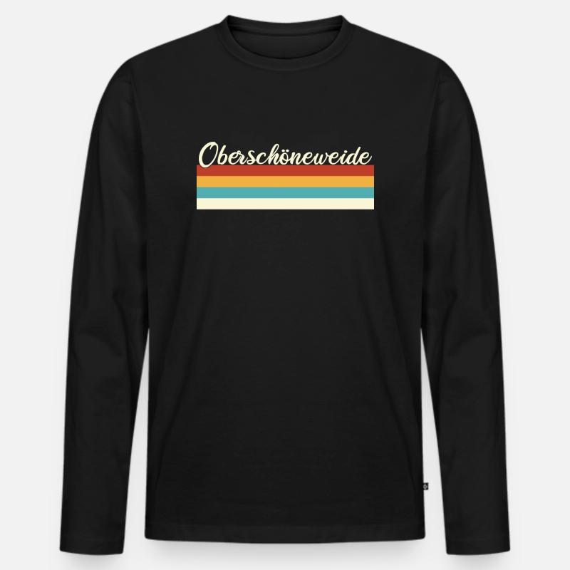 Oberschöneweide - Treptow - Köpenick - Berlin - Männer Premium Bio Langarmshirt - Schwarz
