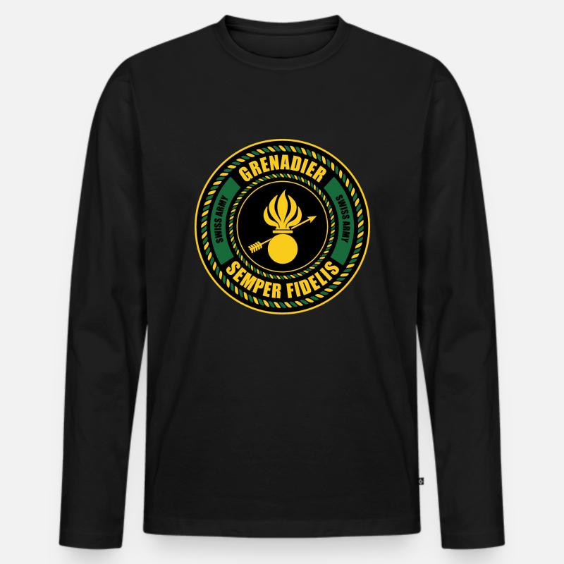 Grenadier - Männer Premium Bio Langarmshirt - Schwarz