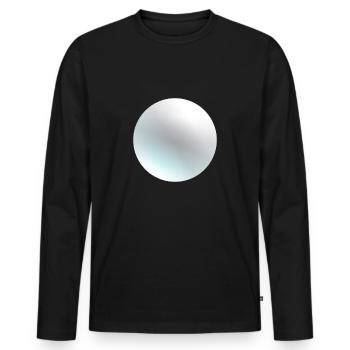 The Planet Pluto - Men's Premium Organic Long Sleeve Shirt - black - Front - Nico (187cm)