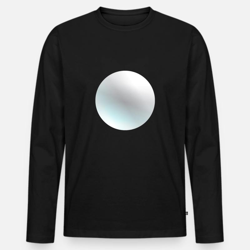 Der Planet Pluto - Männer Premium Bio Langarmshirt - Schwarz