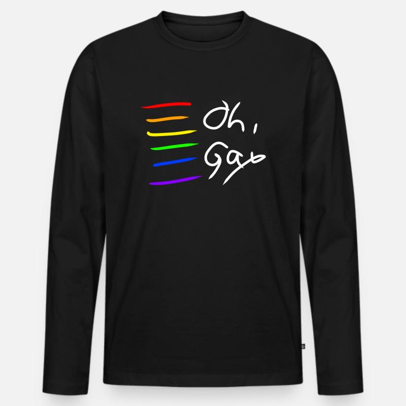 Pride Kleider - Männer Premium Bio Langarmshirt - Schwarz