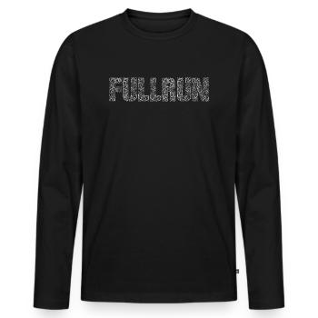 Fullrun Karpfen Haken Geschenk Angeln - Männer Premium Bio Langarmshirt - Schwarz - Vorne - Nico (187cm)