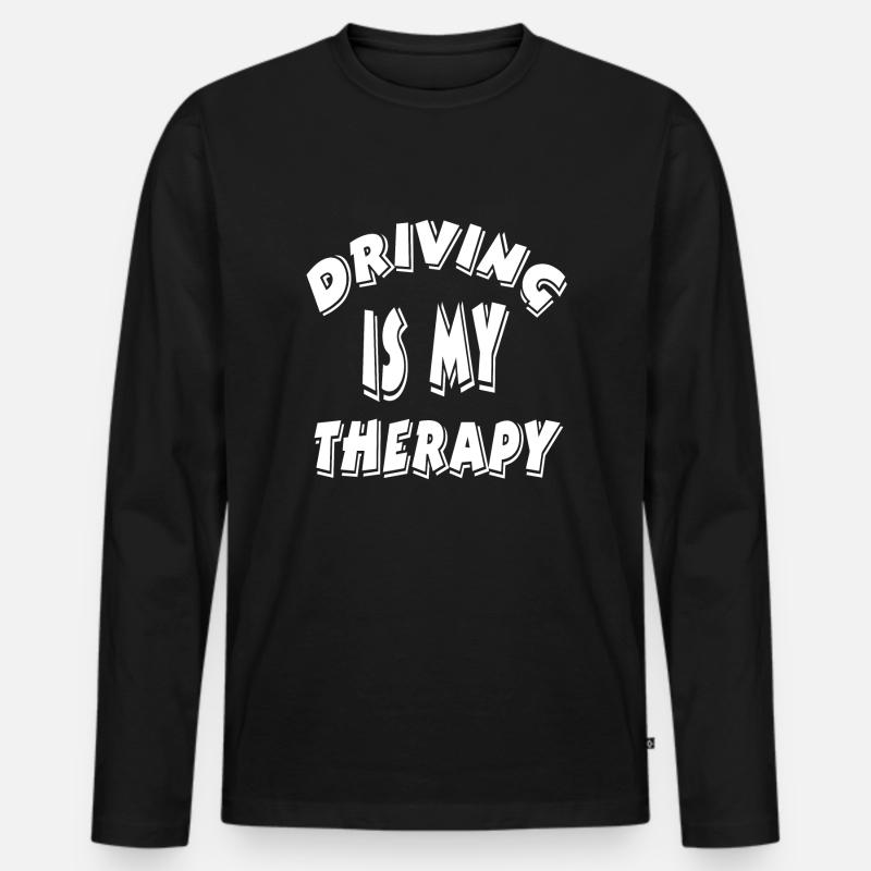 Auto - Männer Premium Bio Langarmshirt - Schwarz