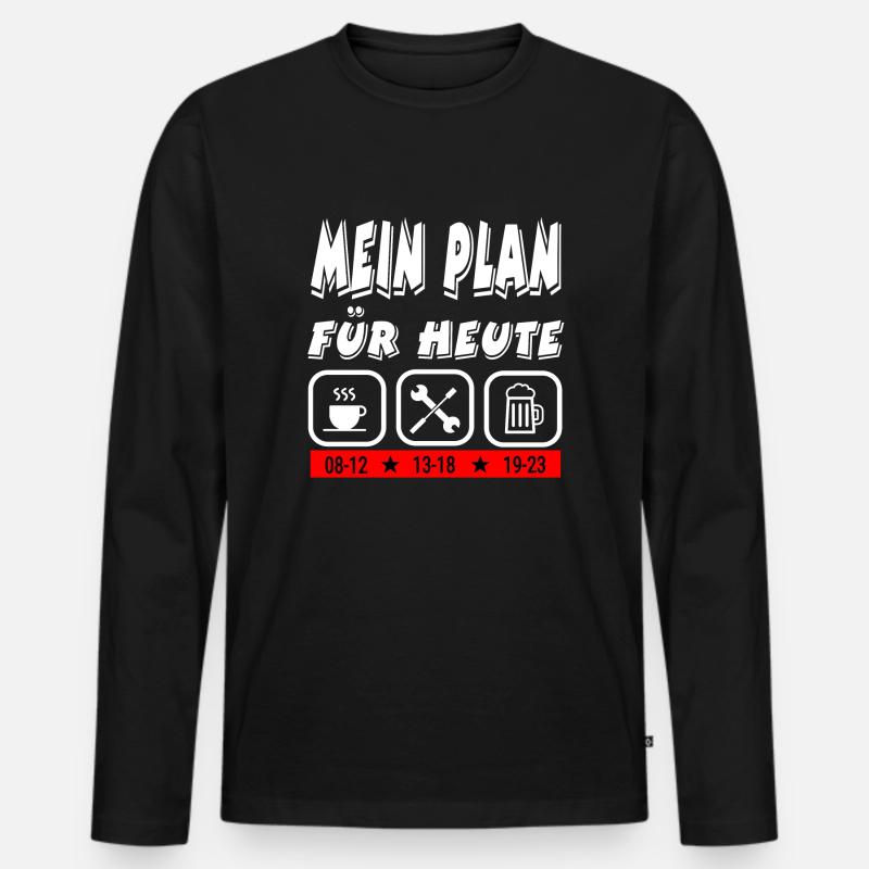 Auto - Männer Premium Bio Langarmshirt - Schwarz