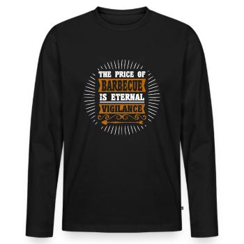THE PRICE OF BARBECUE IS ETERNAL WIGILANCE - Men's Premium Organic Long Sleeve Shirt - black - Front - Nico (187cm)