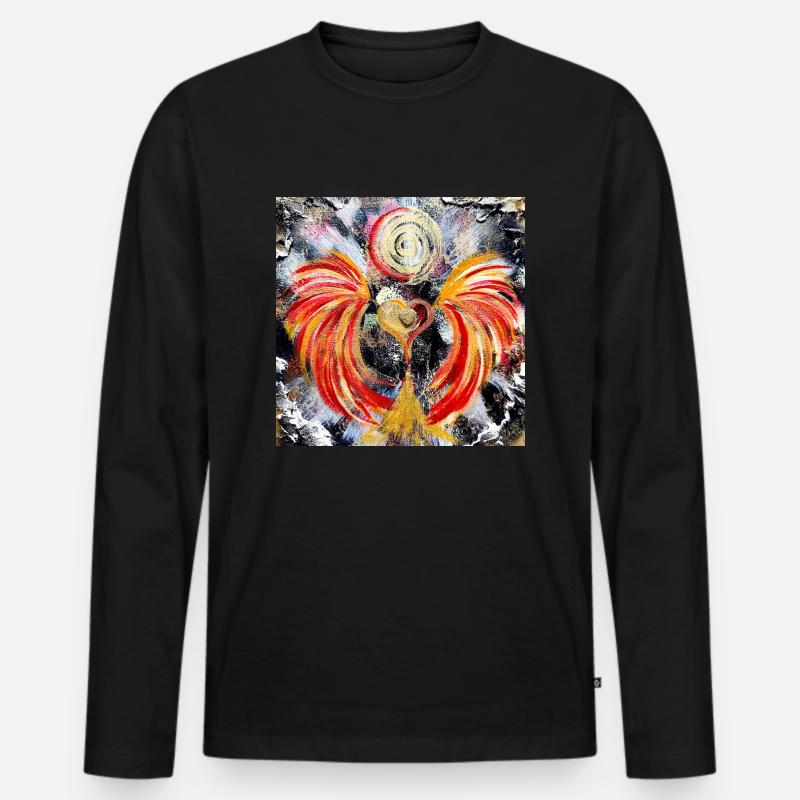 Herzengel der Pioniere - Männer Premium Bio Langarmshirt - Schwarz