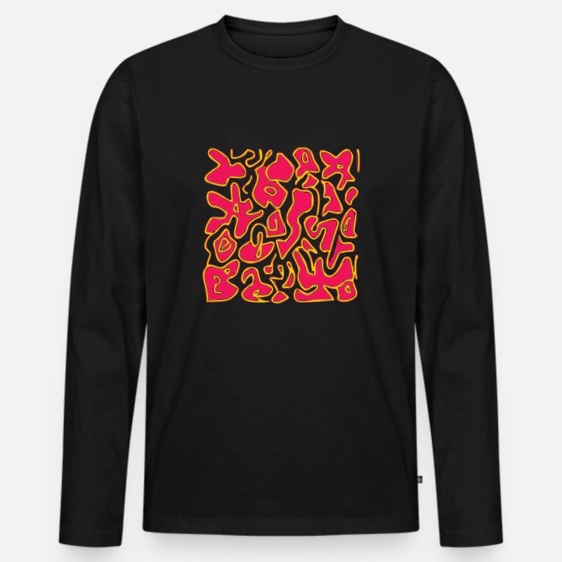 Abstraktion - Männer Premium Bio Langarmshirt - Schwarz