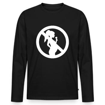 Beer Wine Whiskey Schnapps Alcohol - Men's Premium Organic Long Sleeve Shirt - black - Front - Nico (187cm)