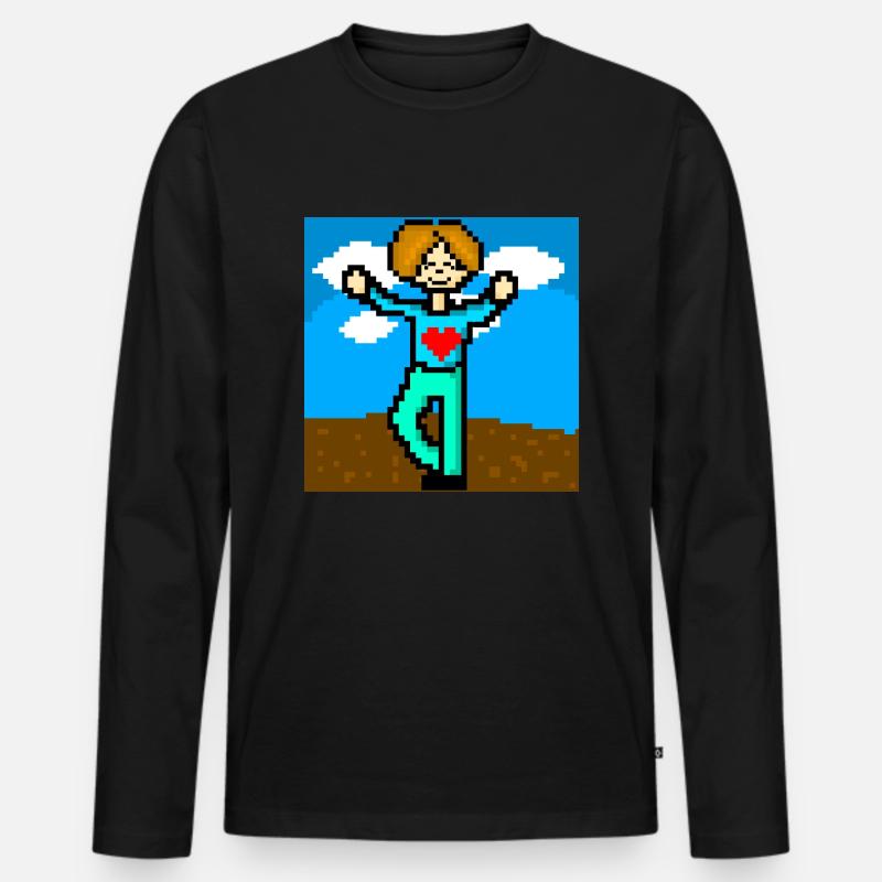 NFT Design mit Hintergrund - Männer Premium Bio Langarmshirt - Schwarz
