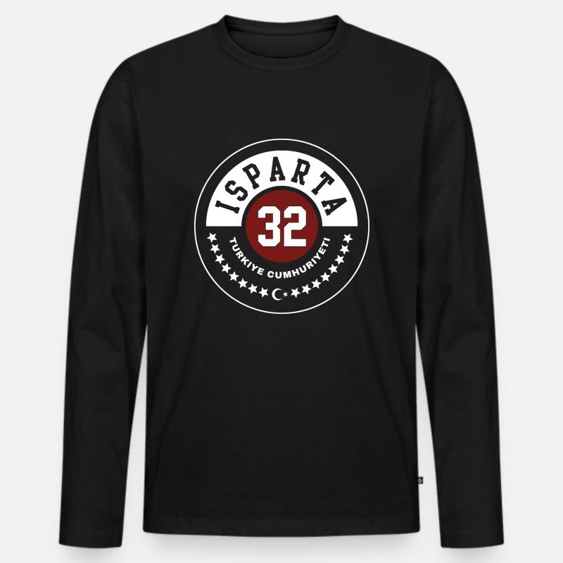 Isparta - Männer Premium Bio Langarmshirt - Schwarz