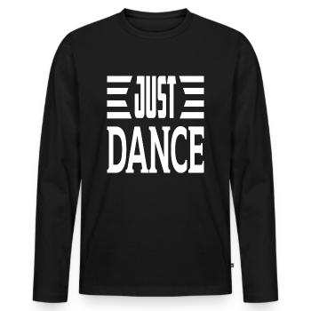 Just Dance - Männer Premium Bio Langarmshirt - Schwarz - Vorne - Nico (187cm)