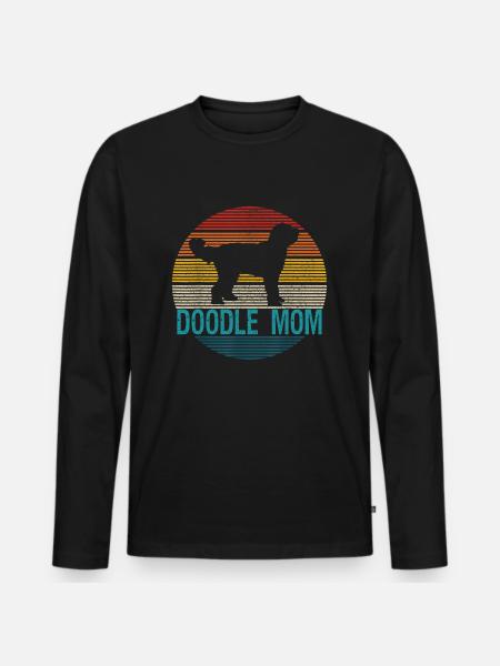 Doodle Mom - Men's Premium Organic Long Sleeve Shirt - black