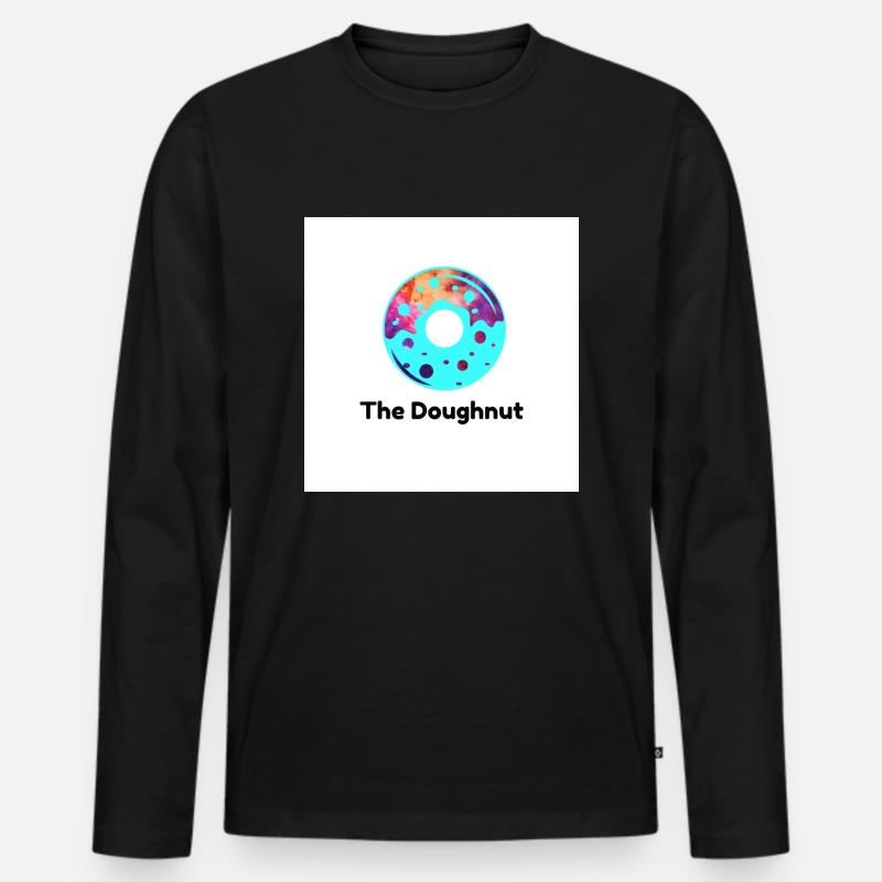 The Doughnut - Männer Premium Bio Langarmshirt - Schwarz
