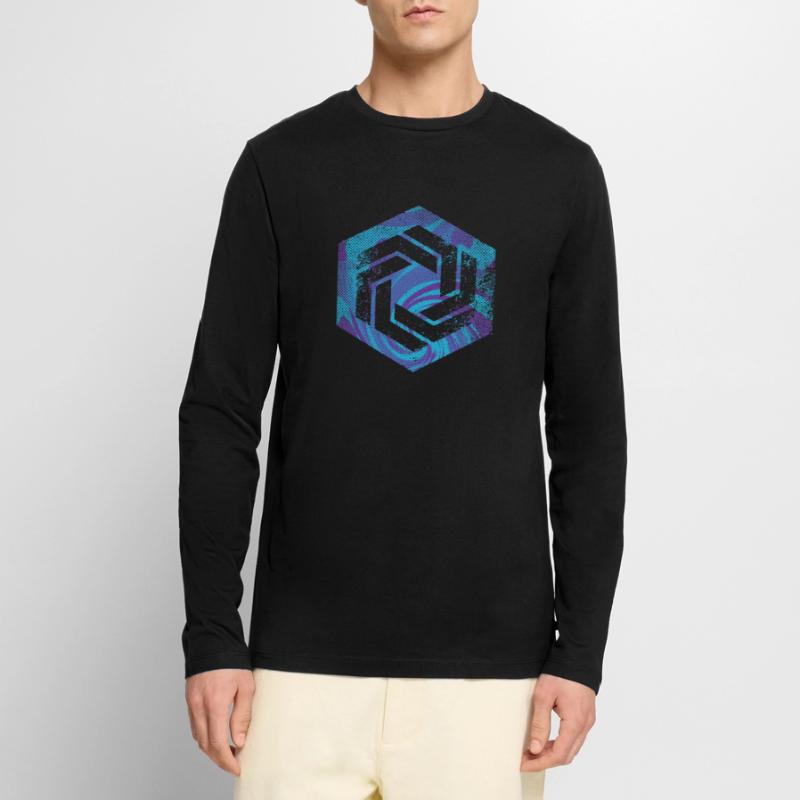 hexagon programming programmer coding geometric Men's Premium Organic Long Sleeve Shirt