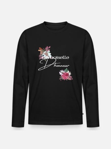 Demoiselle d'honneur - T-shirt manches longues Premium bio Homme - noir