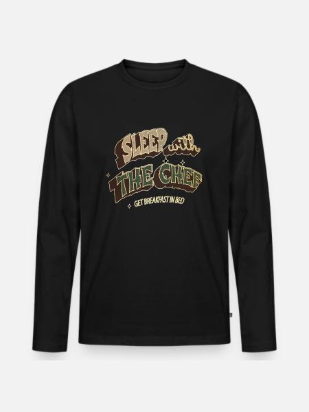 Sjove citater kokke hat sous kok chefejer ordsprog - Premium økologisk langærmet T-shirt til mænd - sort