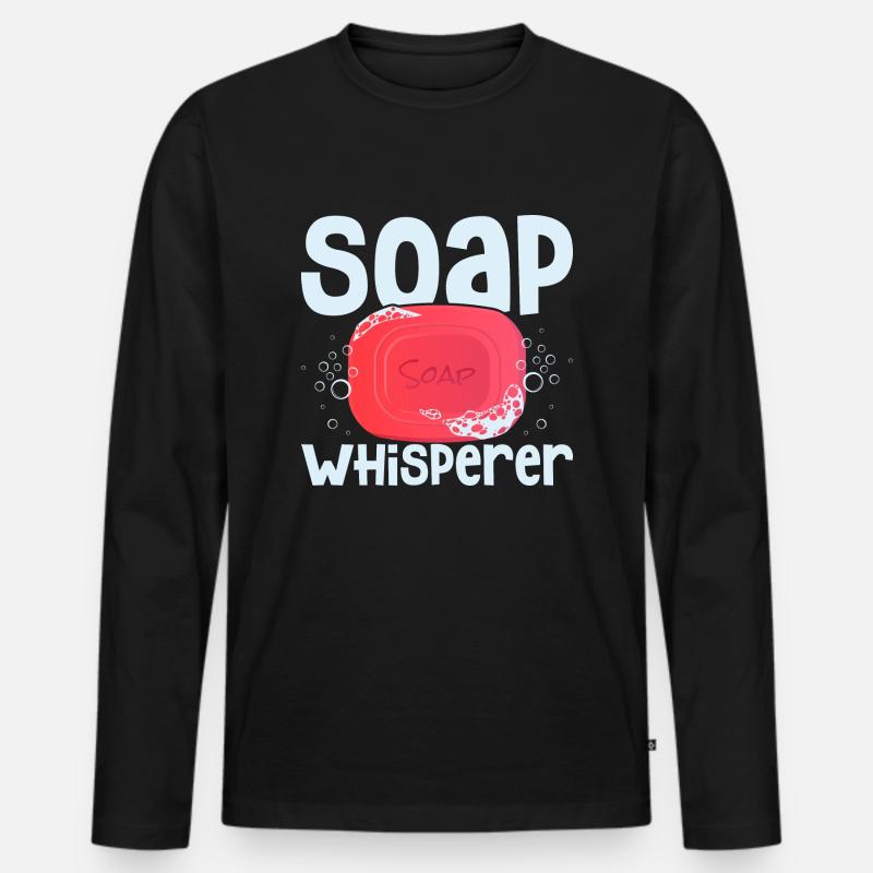 Soap Whisperer Soapmaker Soapmaking - Männer Premium Bio Langarmshirt - Schwarz