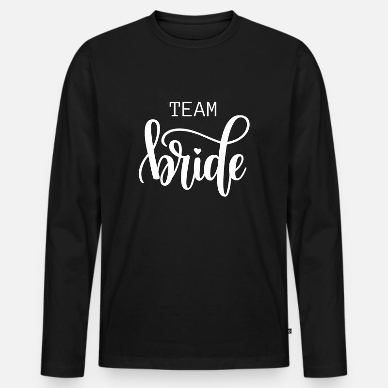Teambraut - Männer Premium Bio Langarmshirt - Schwarz