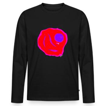 Fried egg of Miss Adela de F. - Men's Premium Organic Long Sleeve Shirt - black - Front - Nico (187cm)