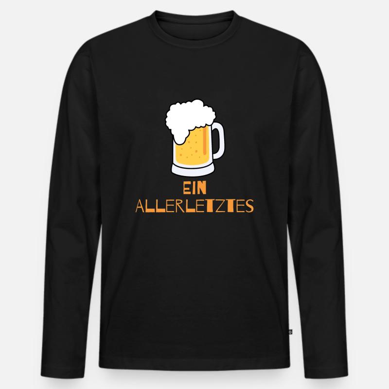 Ein Allerletztes - Männer Premium Bio Langarmshirt - Schwarz