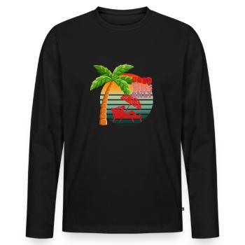 Nur gute Laune - Männer Premium Bio Langarmshirt - Schwarz - Vorne - Nico (187cm)