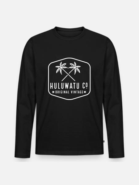HULUWATU W - Men's Premium Organic Long Sleeve Shirt - black
