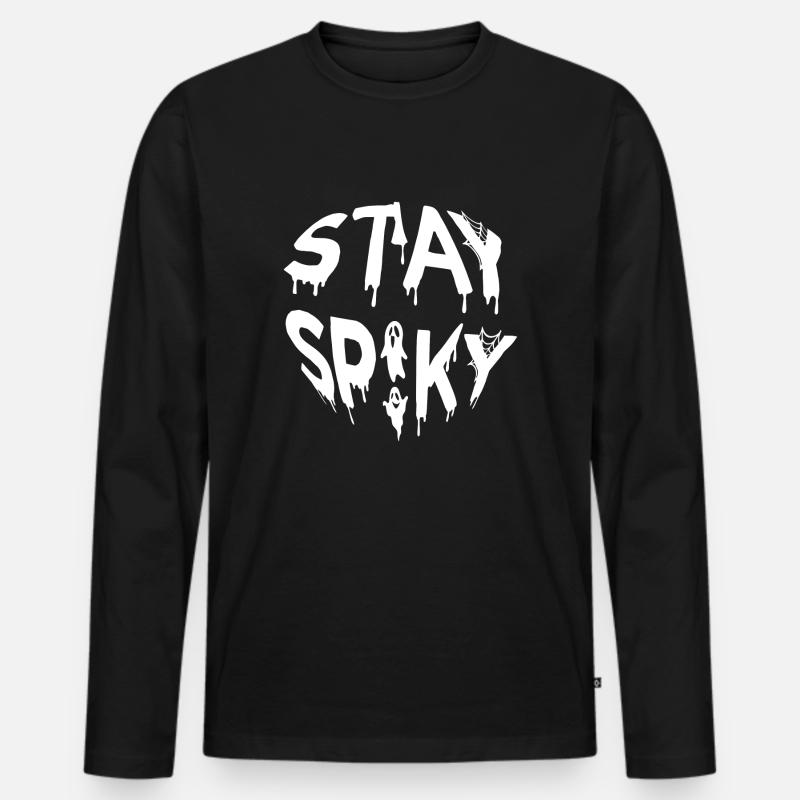 Stay Spooky - Männer Premium Bio Langarmshirt - Schwarz