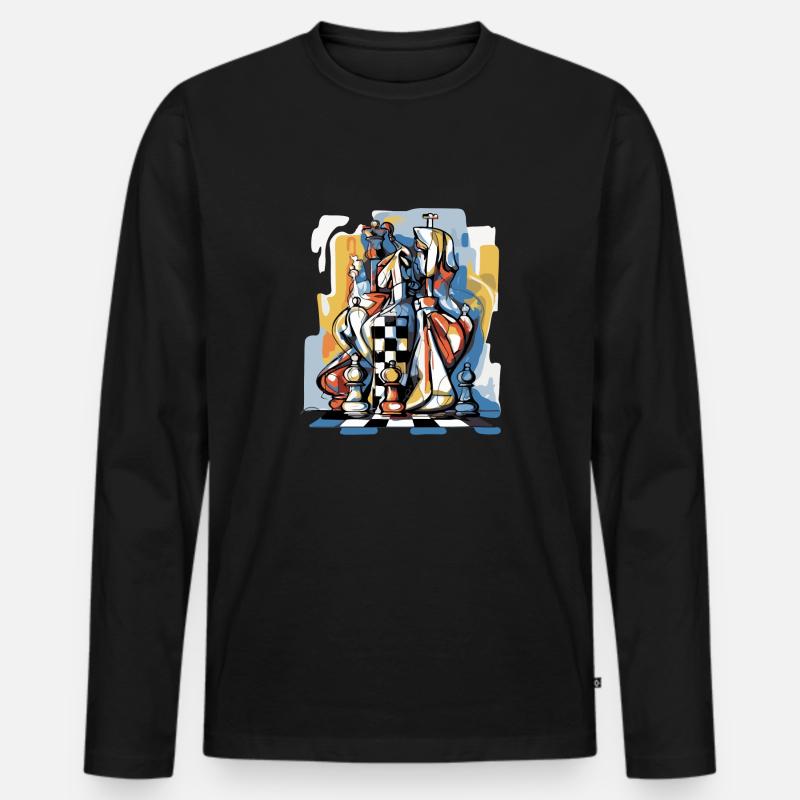 Schachkomposition Nr. 3 - Männer Premium Bio Langarmshirt - Schwarz