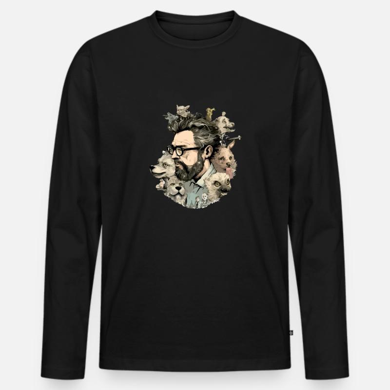 Dr. Bak - Männer Premium Bio Langarmshirt - Schwarz