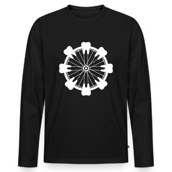 Gear2 - Men's Premium Organic Long Sleeve Shirt - black - Front - Nico (187cm)