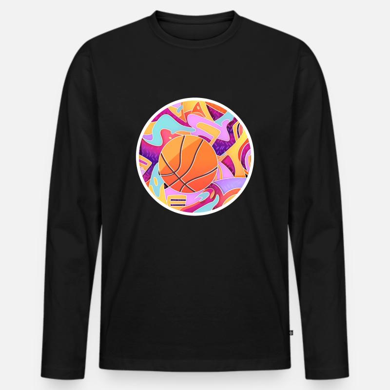 Basketball - Männer Premium Bio Langarmshirt - Schwarz