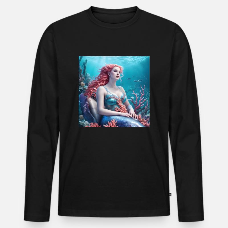 blockedName - Männer Premium Bio Langarmshirt - Schwarz