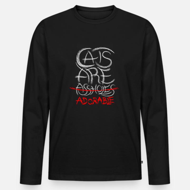 Adorable Cats 2 - Männer Premium Bio Langarmshirt - Schwarz