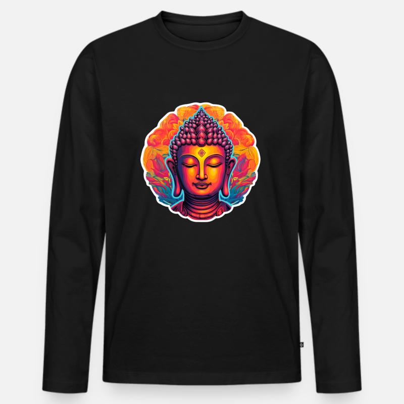 ZenBuddha - Männer Premium Bio Langarmshirt - Schwarz