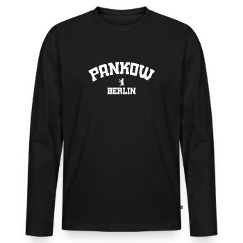 Pankow - Berlin - Deutschland - Germany - Men's Premium Organic Long Sleeve Shirt - black - Front - Nico (187cm)