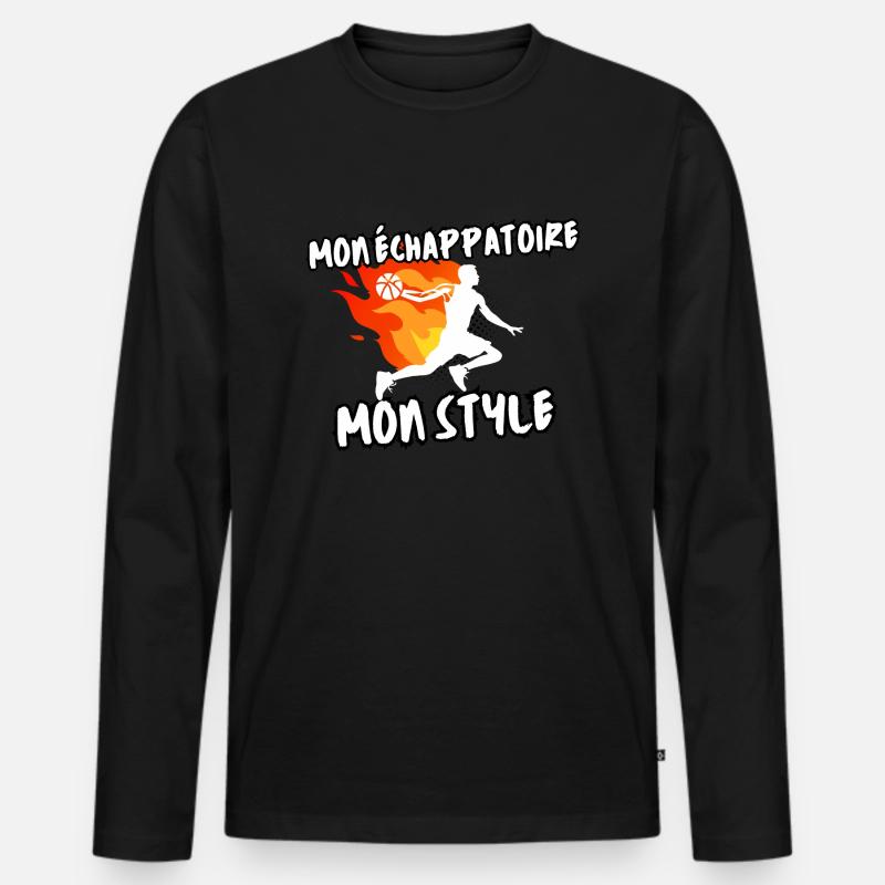 Mein Stil - Männer Premium Bio Langarmshirt - Schwarz