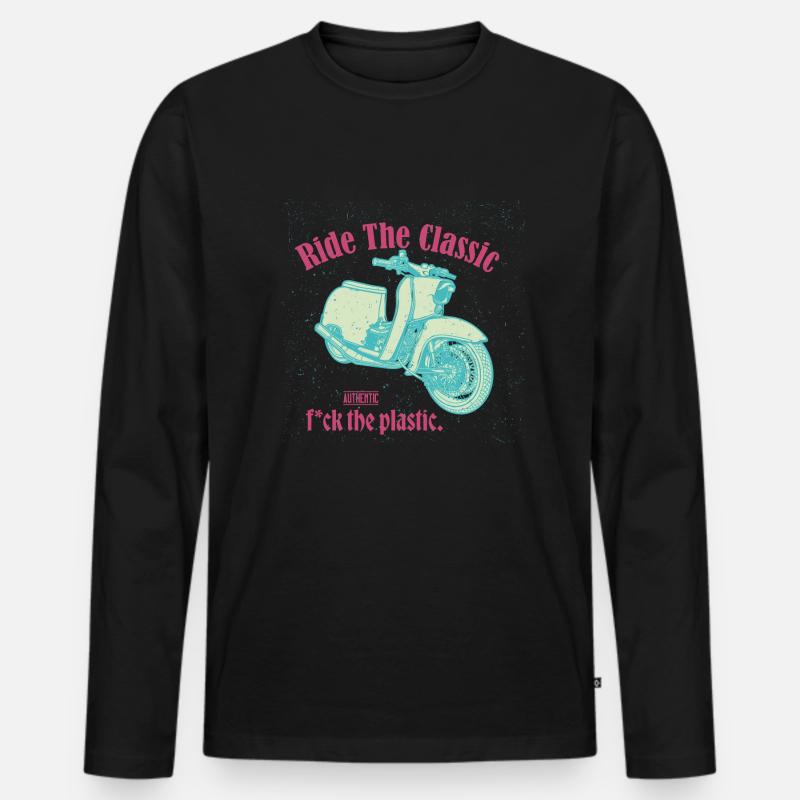 Schwalbe (Ride The Classic) // Illustration - Männer Premium Bio Langarmshirt - Schwarz