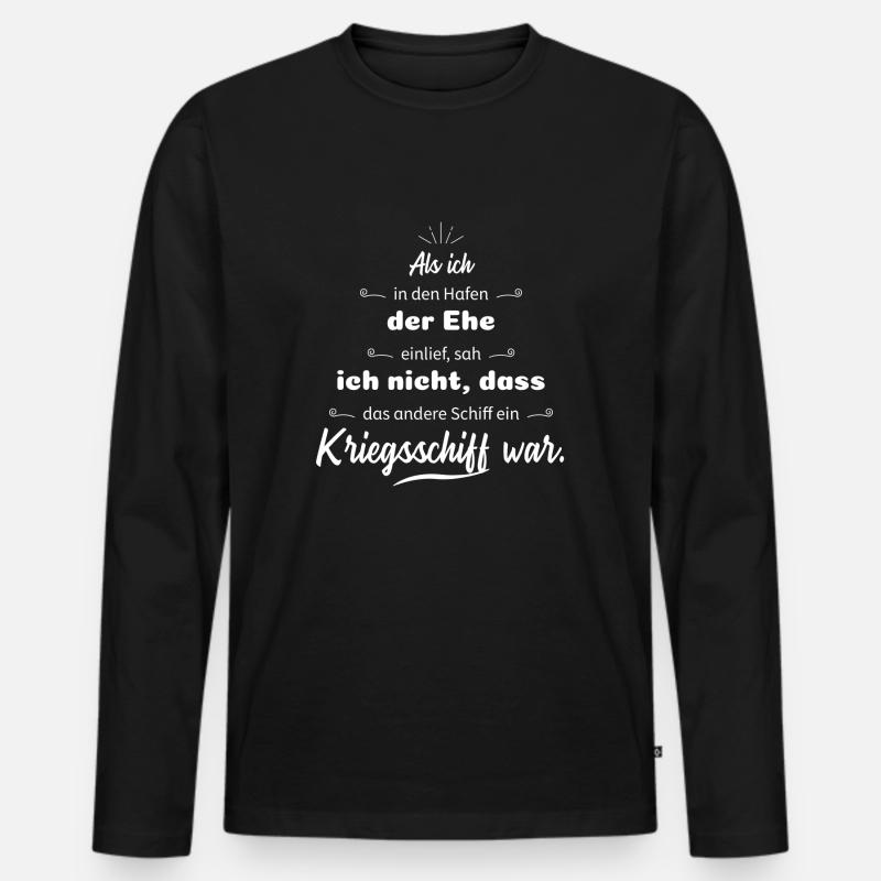 Scheidung Krieg - Männer Premium Bio Langarmshirt - Schwarz