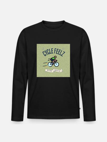 Cycle Feels Fun Bicycle Design - Men's Premium Organic Long Sleeve Shirt - black