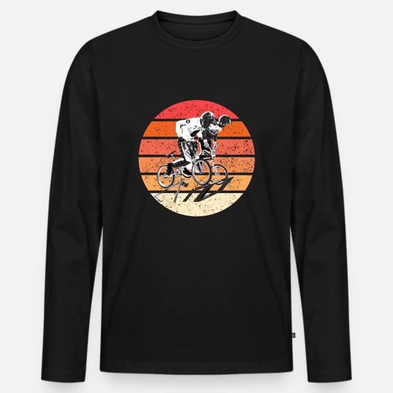 BMX - Männer Premium Bio Langarmshirt - Schwarz