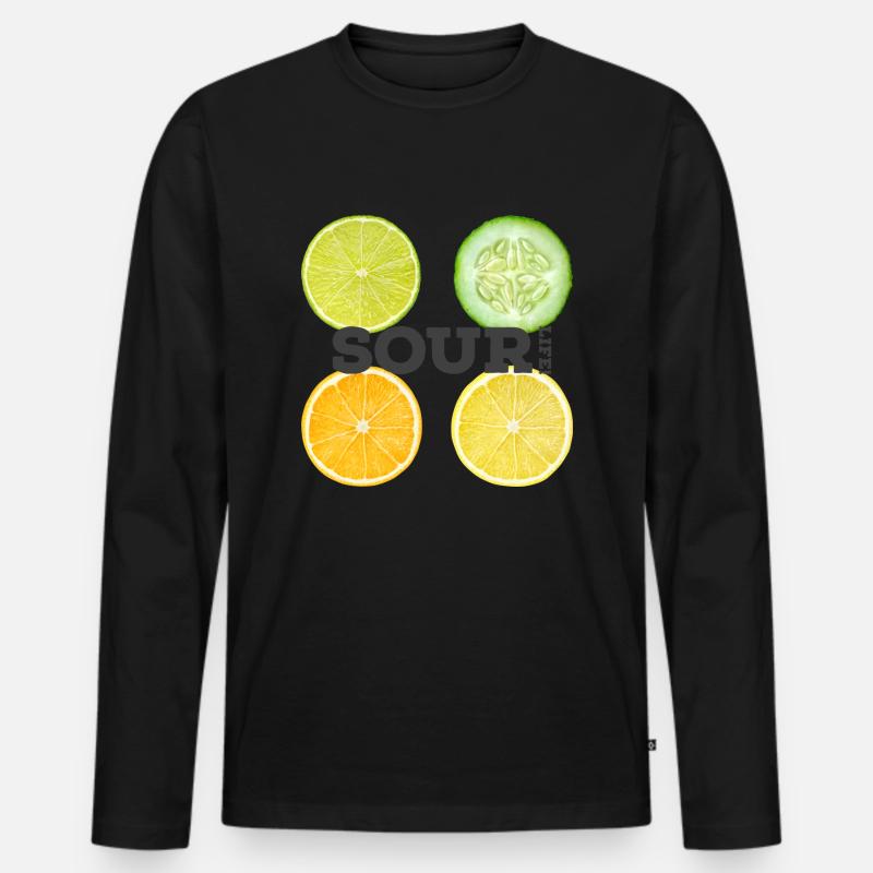 SOUR LIFE - Männer Premium Bio Langarmshirt - Schwarz
