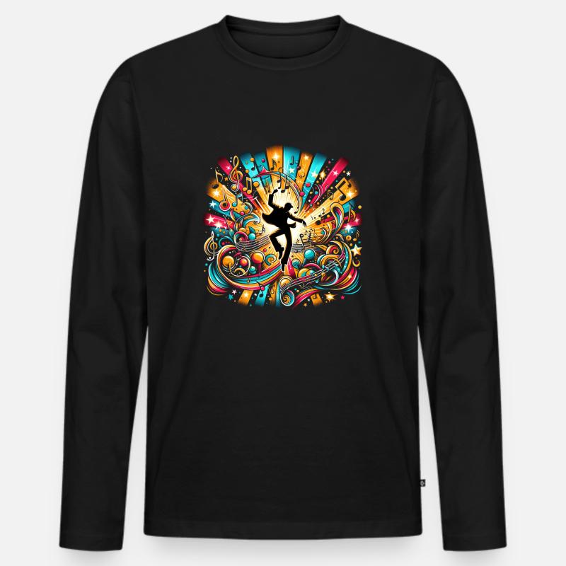 Partitions Dance Explosion – Artful Dynamics - T-shirt manches longues Premium bio Homme - noir
