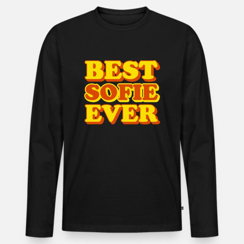 Sofie Vorname Lustiges Geschenk - Männer Premium Bio Langarmshirt - Schwarz