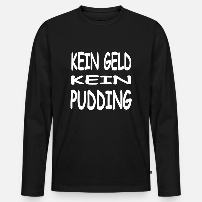Pudding - Männer Premium Bio Langarmshirt - Schwarz