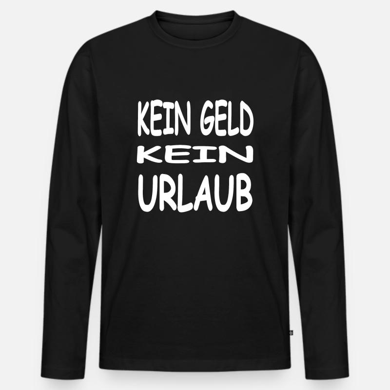 Urlaub - Männer Premium Bio Langarmshirt - Schwarz