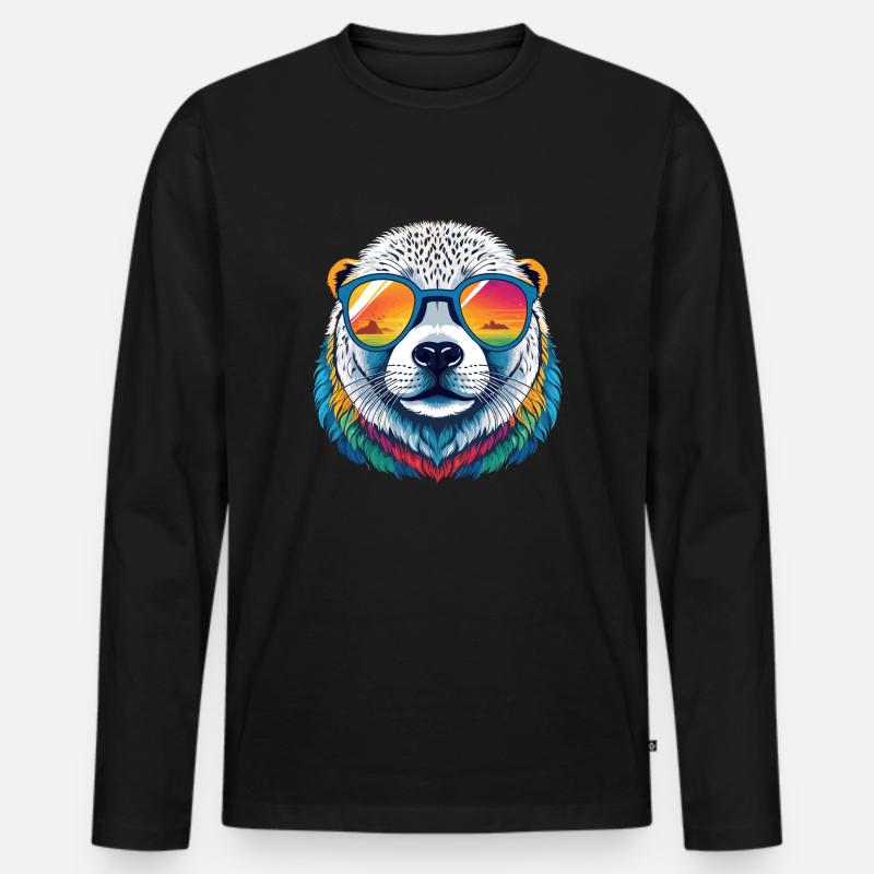 Siegel - Männer Premium Bio Langarmshirt - Schwarz