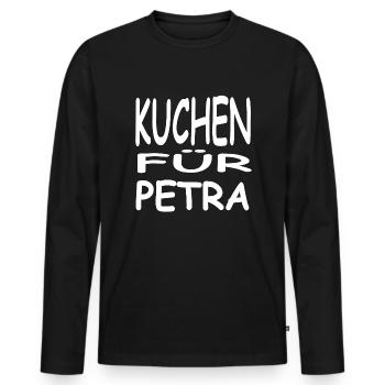 Kuchen - Männer Premium Bio Langarmshirt - Schwarz - Vorne - Nico (187cm)