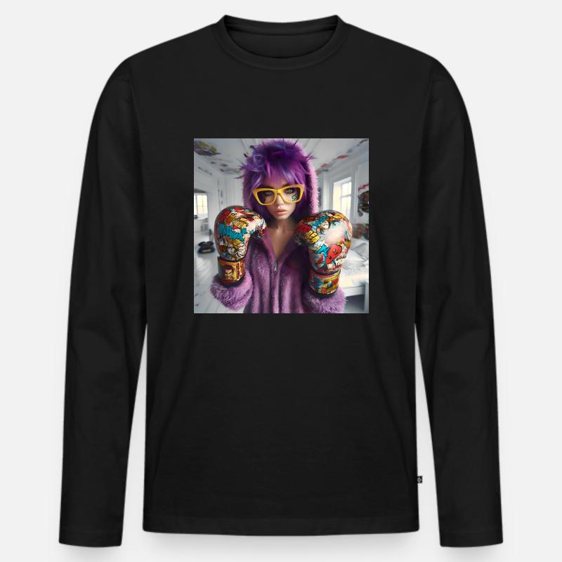 Cosplayer Boxing Pop 4 - Männer Premium Bio Langarmshirt - Schwarz