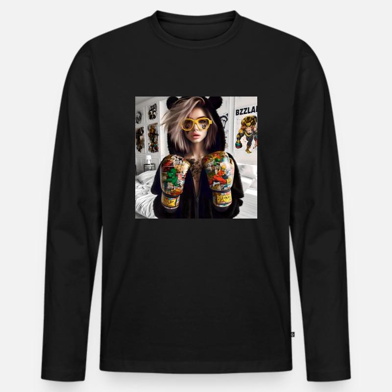 Cosplayer Boxing Pop 5 - Männer Premium Bio Langarmshirt - Schwarz