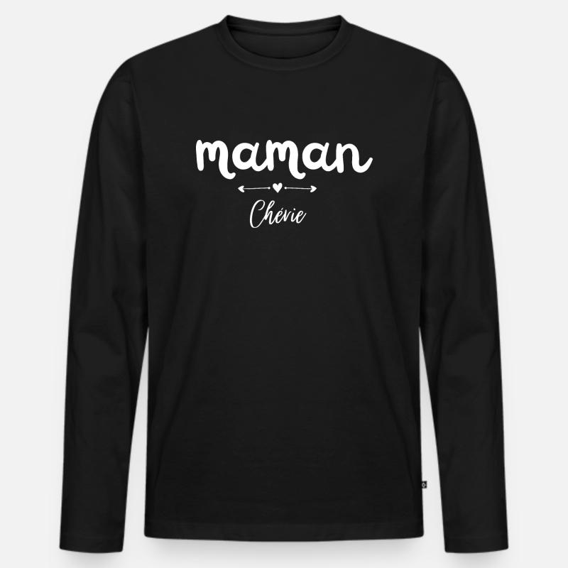 Mama Liebling - Männer Premium Bio Langarmshirt - Schwarz